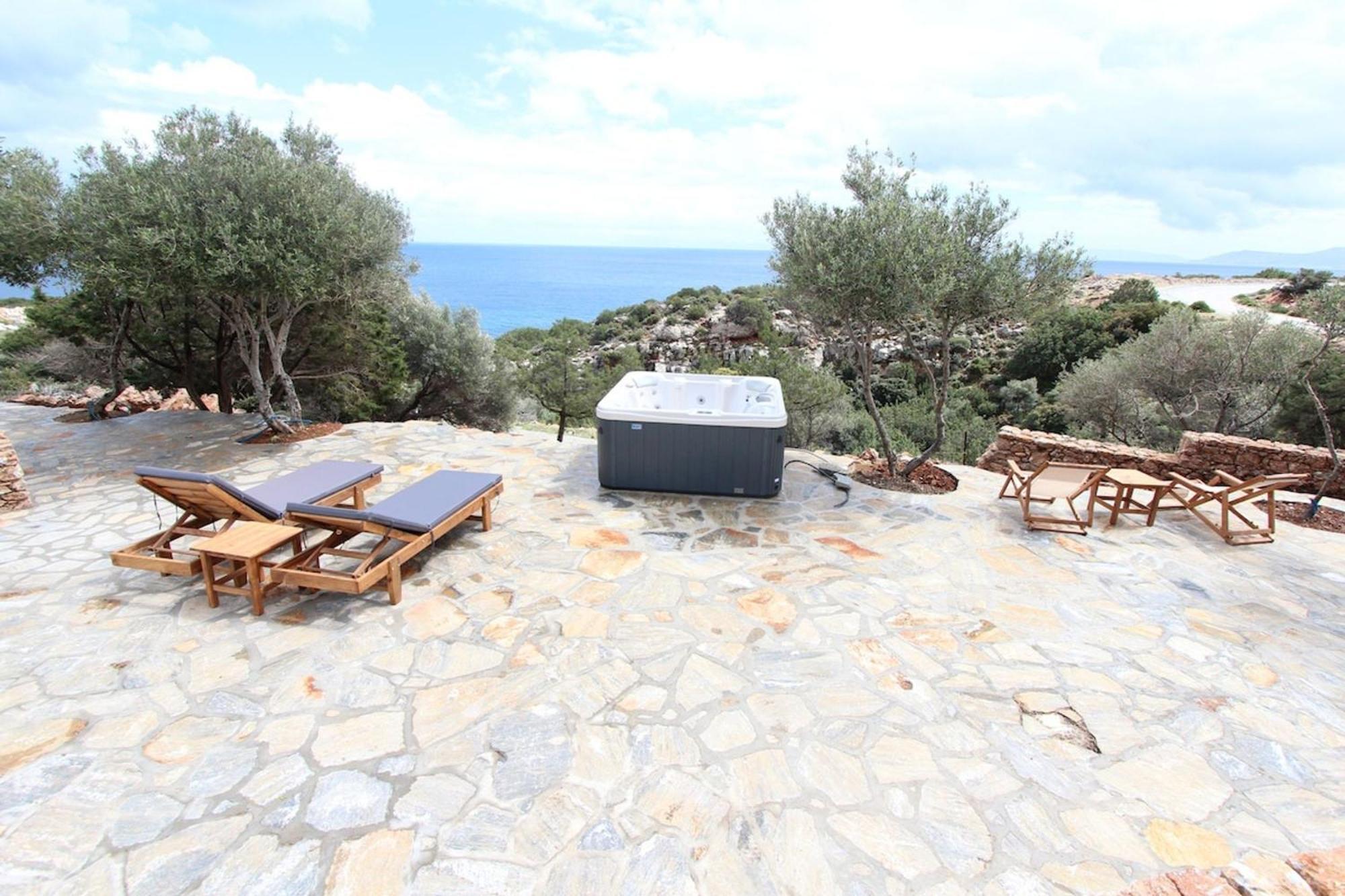 Villa Rouvis With Outdoor Hot Tub Ligaridia ภายนอก รูปภาพ