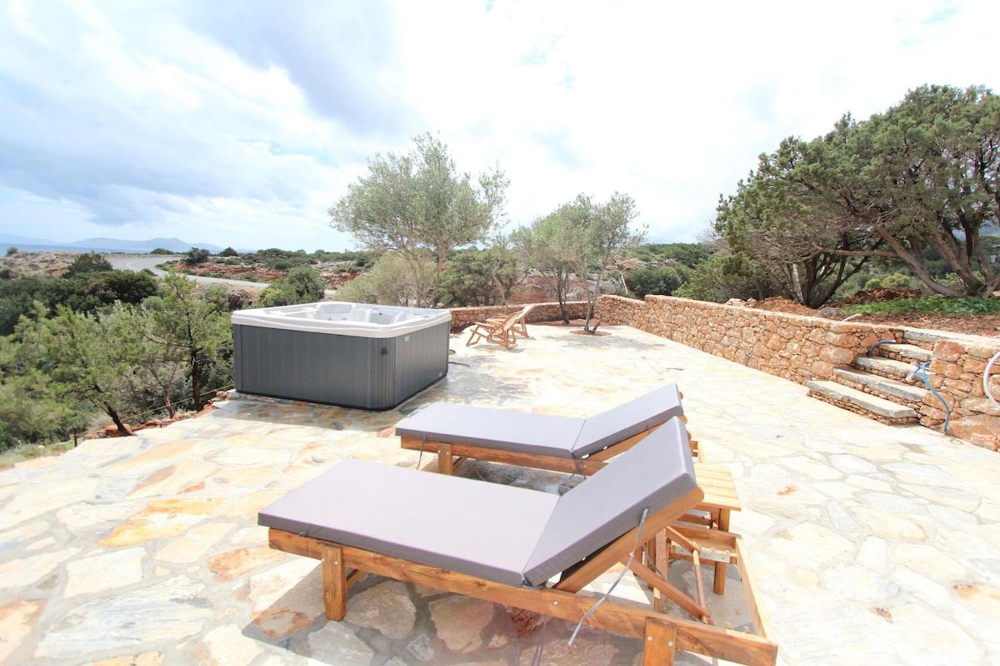 Villa Rouvis With Outdoor Hot Tub Ligaridia ภายนอก รูปภาพ