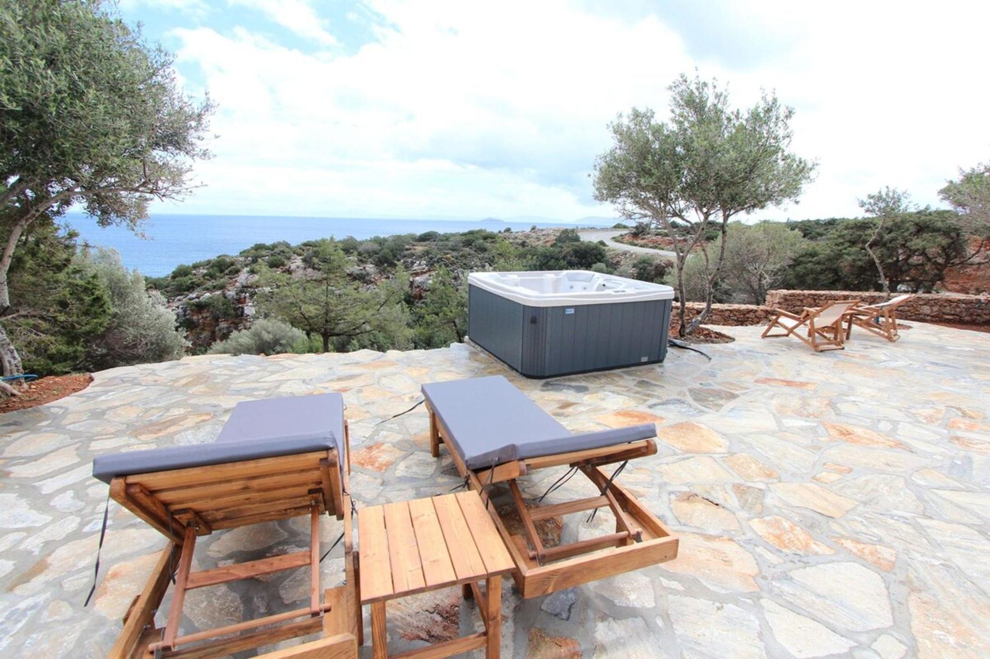 Villa Rouvis With Outdoor Hot Tub Ligaridia ภายนอก รูปภาพ