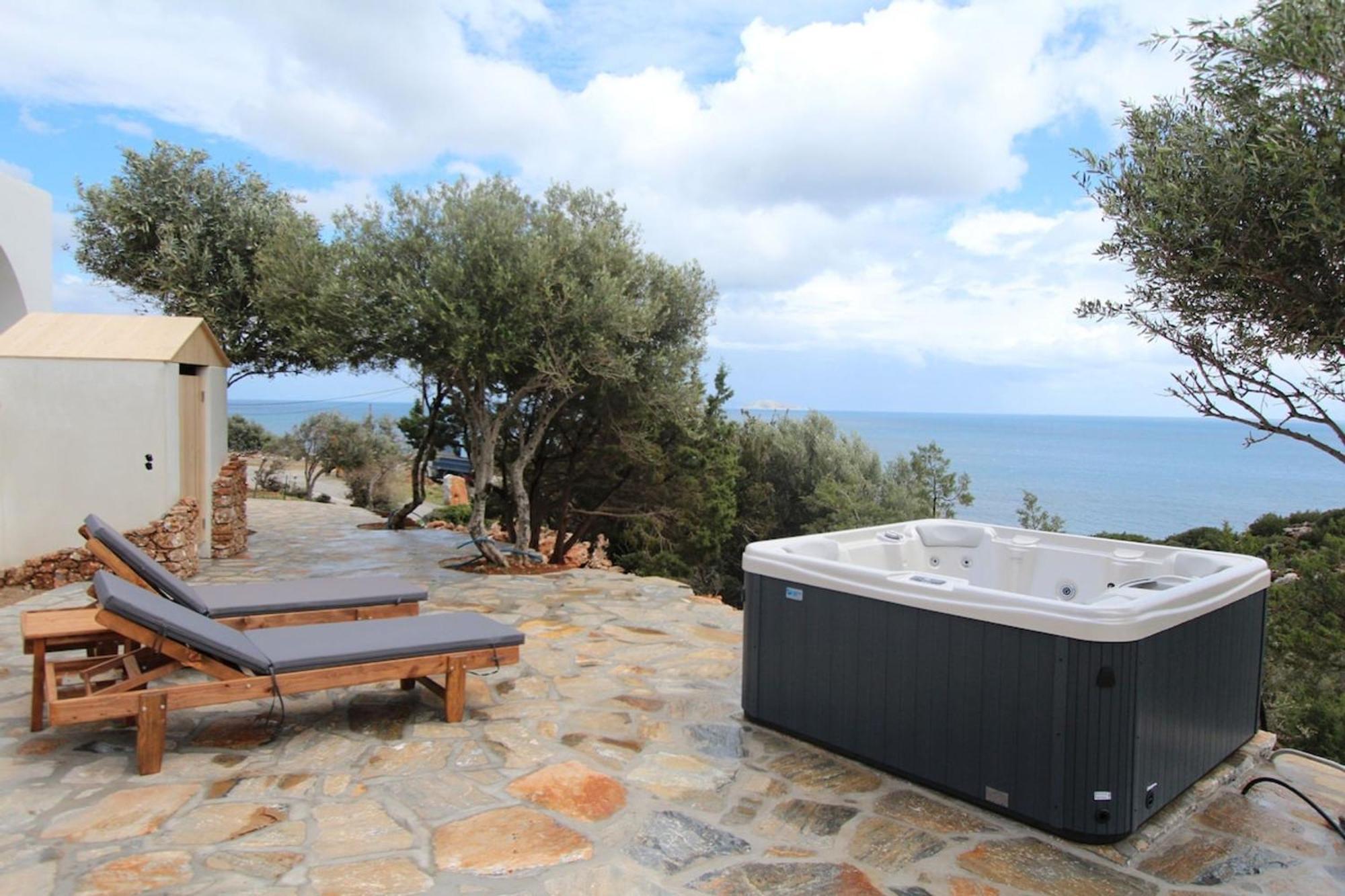 Villa Rouvis With Outdoor Hot Tub Ligaridia ภายนอก รูปภาพ
